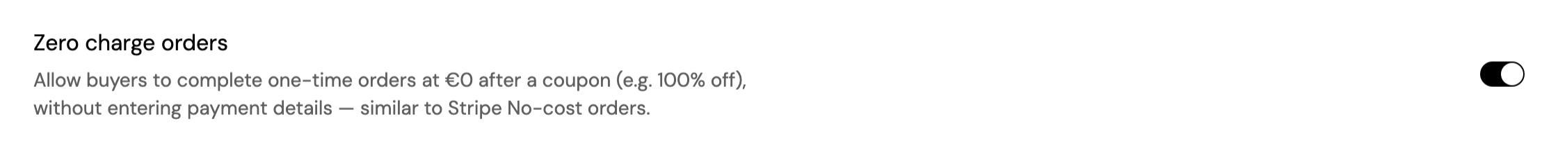 Zero charge orders