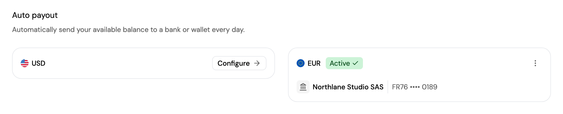 Auto payout